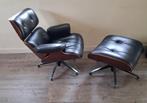 Eames Lounge Chair + Ottoman., Huis en Inrichting, Fauteuils, Ophalen, Gebruikt, Minder dan 75 cm, Klassieker + modern