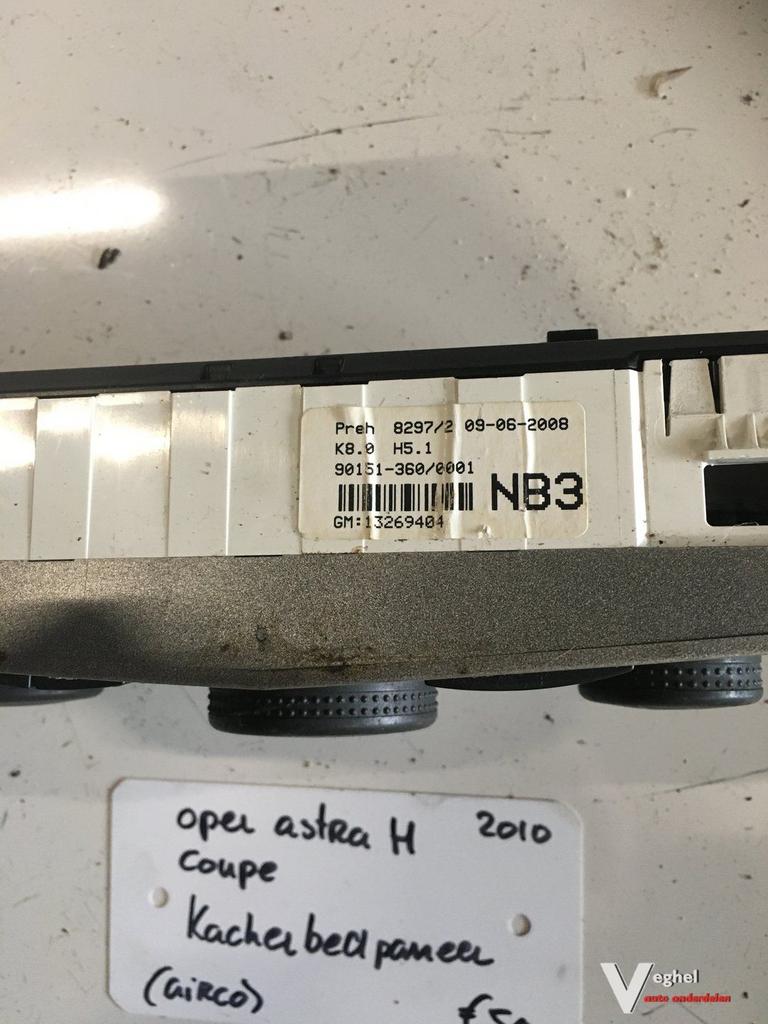 Opel Astra H Coupe 2010 1.4 B  Kachelbedieningspaneel ( airc, Auto-onderdelen, Gebruikt, -, -, Ophalen of Verzenden