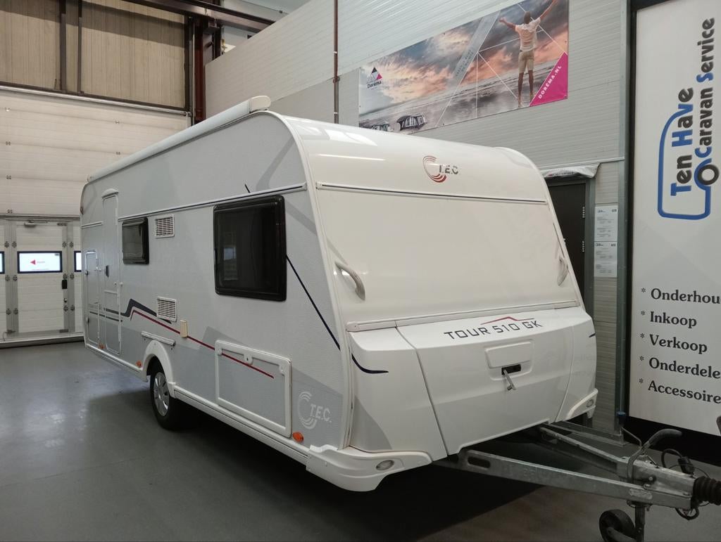 TEC tour 510 GK met stapelbed. voortent luifel en airco TOP, Caravans en Kamperen, Caravans, Bedrijf, tot en met 4, 1000 - 1250 kg