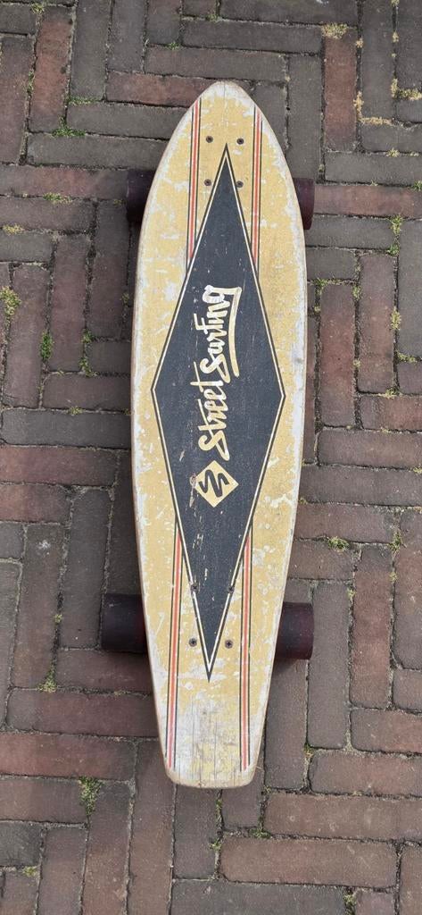 Vintage longboard street surfing, Sport en Fitness, Skateboarden, Ophalen of Verzenden, Gebruikt, Longboard