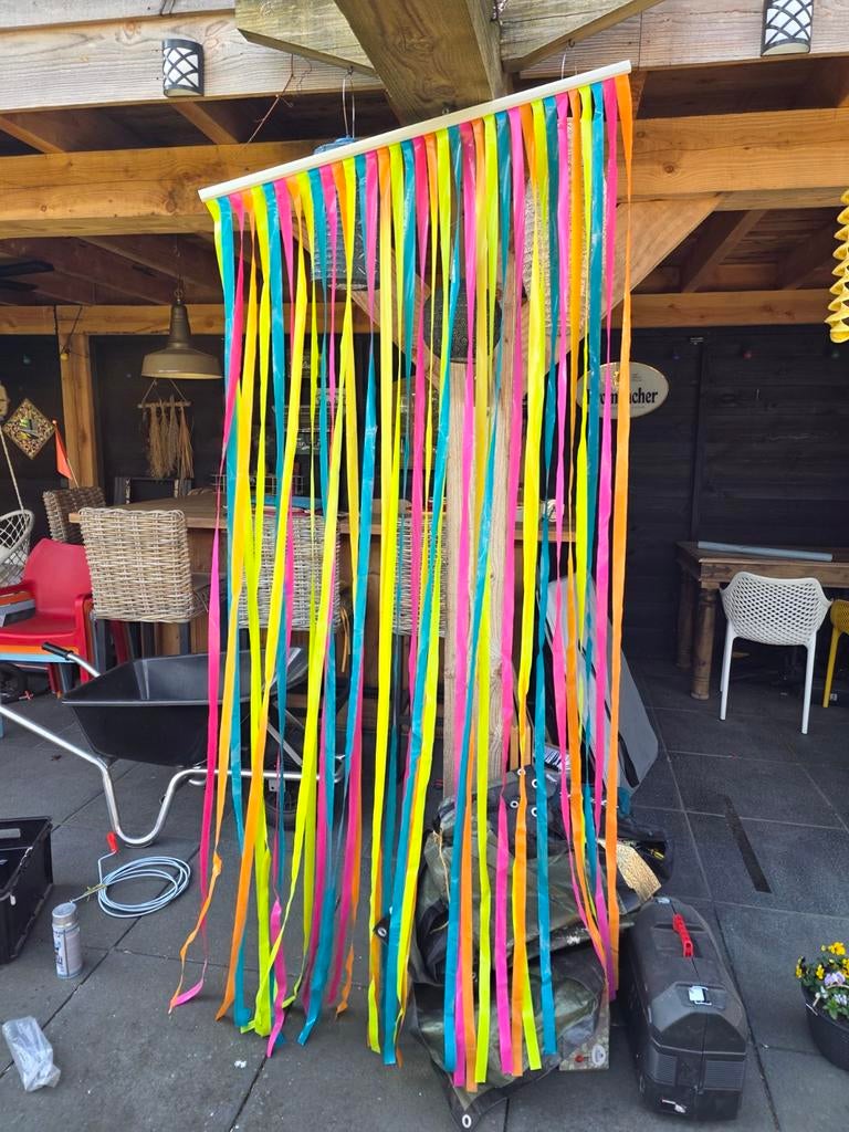 Retro Vrolijk Gekleurd Vliegengordijn, Ophalen of Verzenden