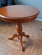 Rond bijzettafeltje van noten- of kersenhout, Klassiek, Rond, Hout, Ophalen