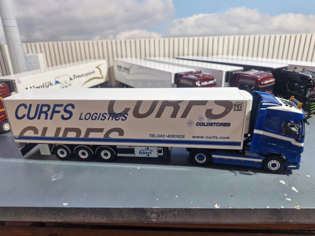 Volvo met koeltrailer wsi CURFS LOGISTIEK, Hobby en Vrije tijd, Modelauto's | 1:50, Ophalen of Verzenden, Zo goed als nieuw, Bus of Vrachtwagen