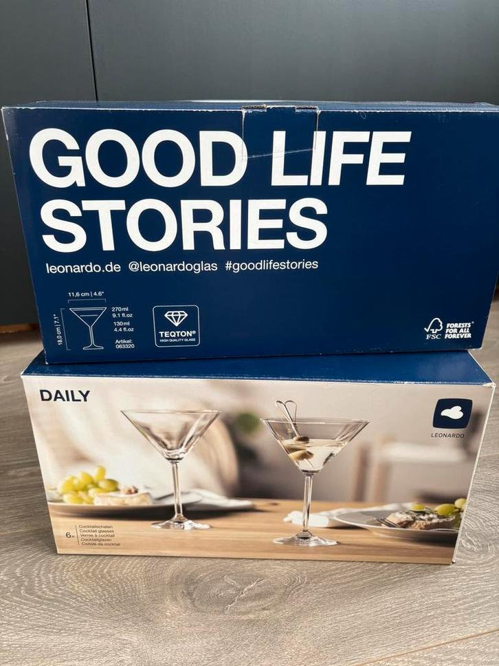 11x Leonardo Cocktailglazen – Daily Serie – Martini Glazen, Huis en Inrichting, Overige Huis en Inrichting, Zo goed als nieuw