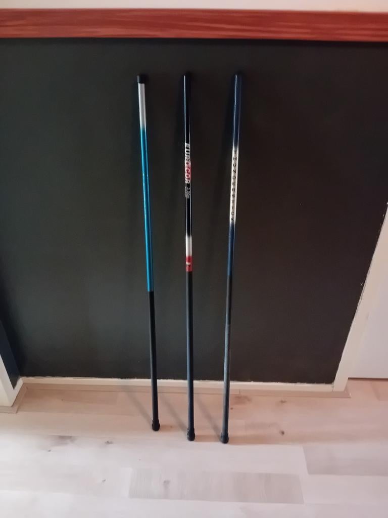 Vaste stokken 3m 3 voor 10, Ophalen, Gebruikt, Vaste hengel