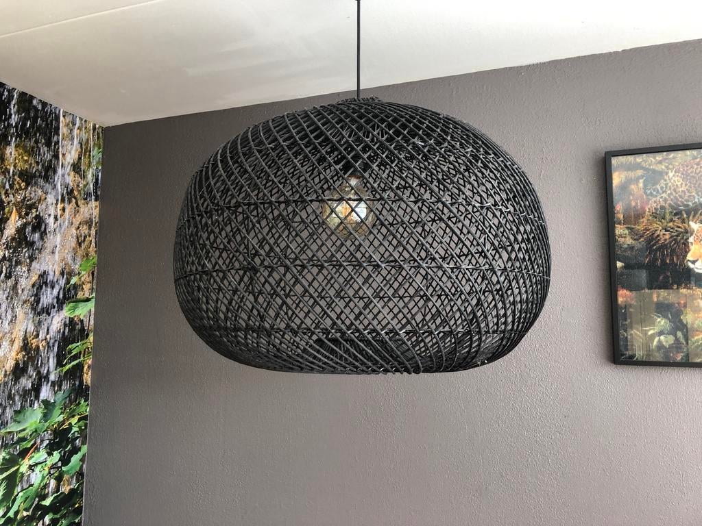 Hanglamp riet, Ophalen, Zo goed als nieuw, Overige materialen, Minder dan 50 cm