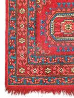 Vintage oosters wol Bouchara vloerkleed rood 135x200cm, Crème, 100 tot 150 cm, Ophalen of Verzenden, Zo goed als nieuw