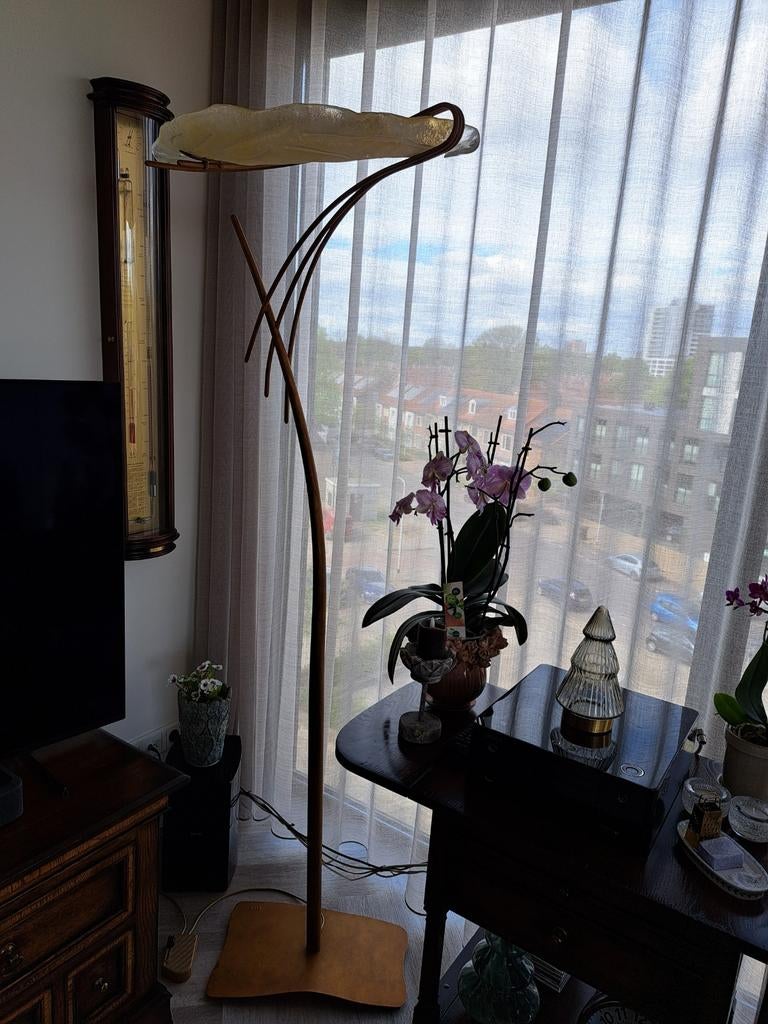 Staande lamp bronze voet, Ophalen, 150 tot 200 cm