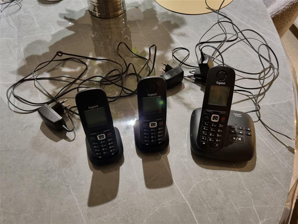 Siemens Gigaset A540A trio DECT-telefoonset, Ophalen of Verzenden, Gebruikt, 3 handsets