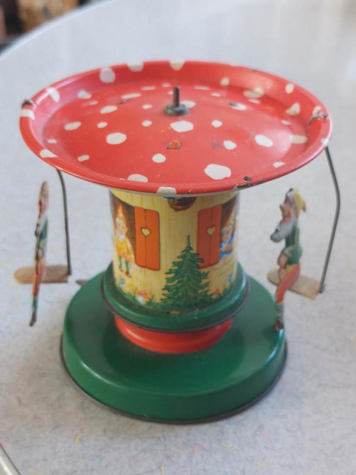 Vintage Kabouter Carrousel West Germany- Paddenstoel Design, Verzamelen, Blikken, Gebruikt, Overige, Ophalen of Verzenden