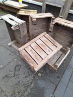 Vintage Houten Kisten - Decoratief en Praktisch, Ophalen, Gebruikt, 40 tot 60 cm, 50 tot 75 cm