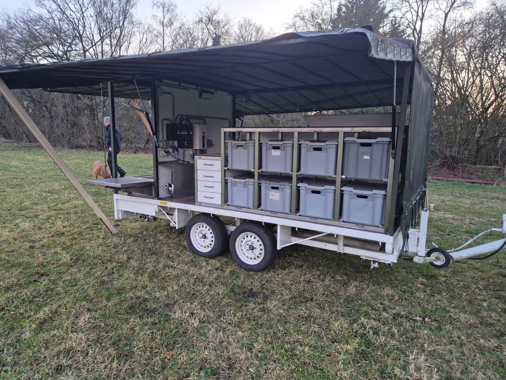 Unieke mobiele keuken/campeer aanhanger, Overige merken, Chemisch toilet, Standaard zit, Overige brandstoffen