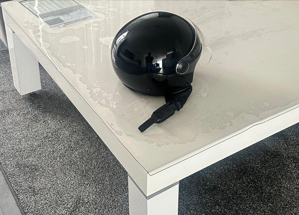 Zwarte MT Helmets Jethelm - Maat XL zo goed als nieuw, Motoren, Heren, Tweedehands, Ophalen, Overige merken