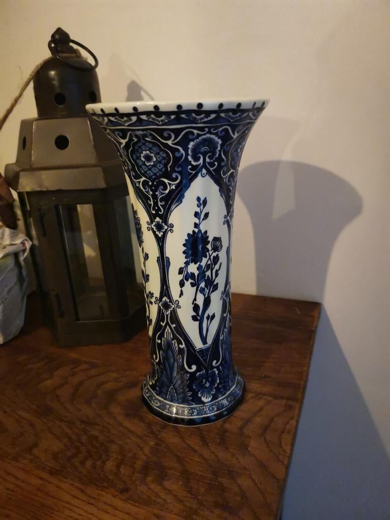 Prachtige Delfts Blauwe Vaas van Boch Holland, Ophalen of Verzenden