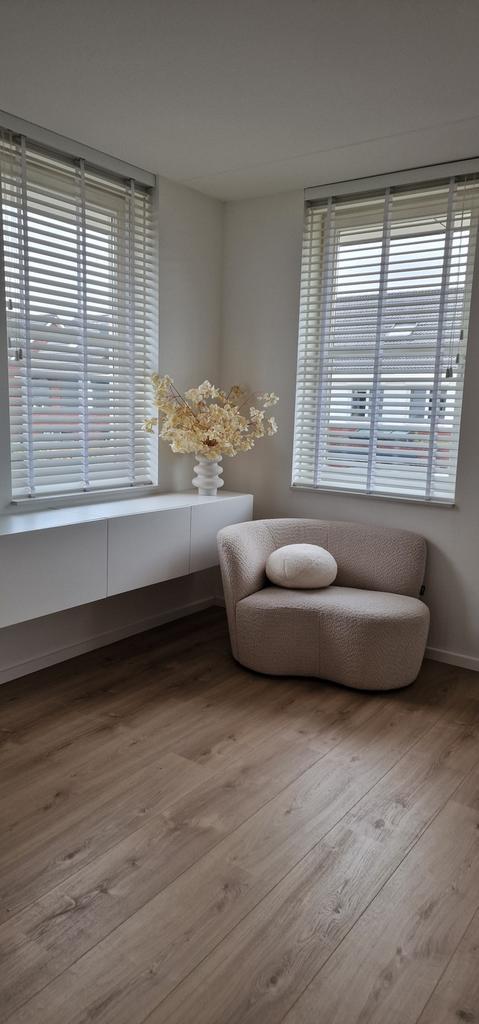 Houten jaloezieën wit, Huis en Inrichting, Stoffering | Gordijnen en Lamellen, Wit, Ophalen