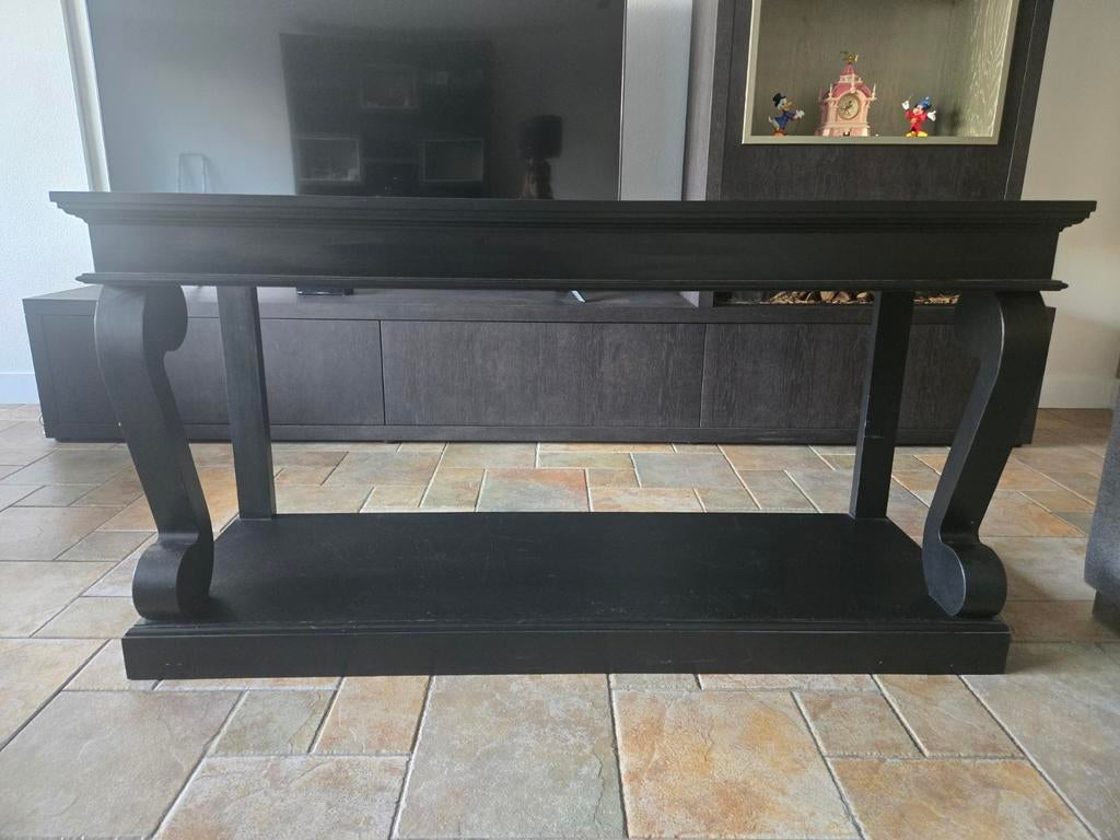 Zwarte sidetable van ROFRA, Huis en Inrichting, Gebruikt, 100 tot 150 cm, Minder dan 50 cm, Rechthoekig