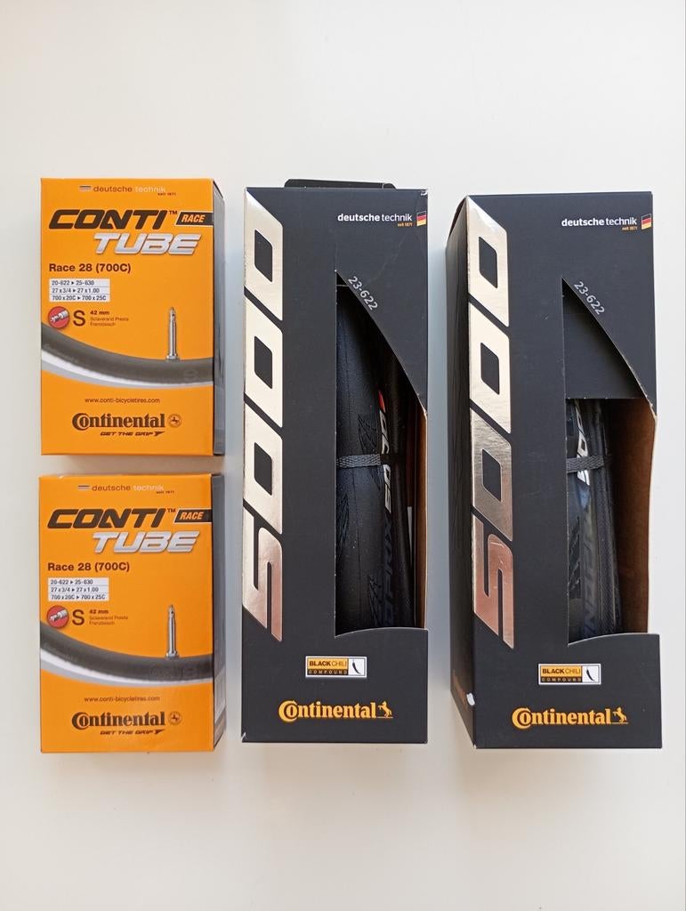 Continental GP 5000 en Conti Race binnenbande, Vahrenwalder Str. 9, 30165 Hannover, Duitsland, Nieuw, Ophalen of Verzenden, Info@continental-reifen.de