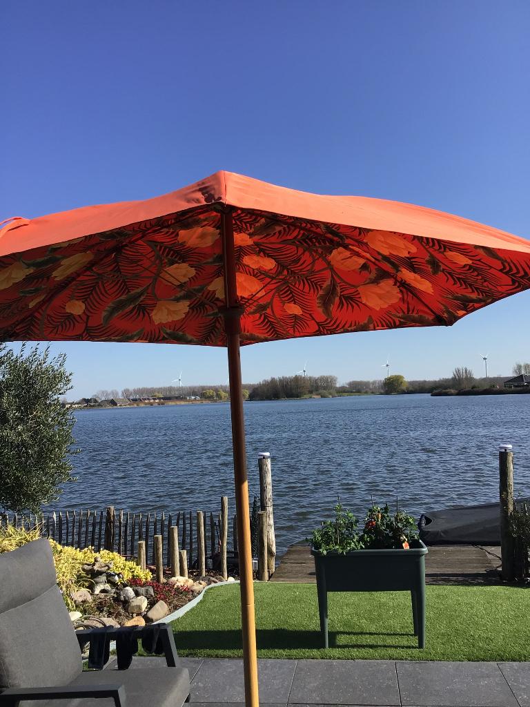 Leuke (als nieuw) parasol, Ophalen, Zo goed als nieuw, 1 tot 2 meter, Stokparasol