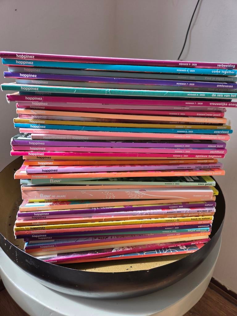 Grote stapel Happinez en Flow tijdschriften, Boeken, Ophalen, Gelezen, Lichaam en Geest