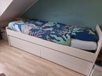Ikea Släkt bed 90x200 met onderbed en opberger, Ophalen, Gebruikt, 180 cm of meer, 85 tot 100 cm