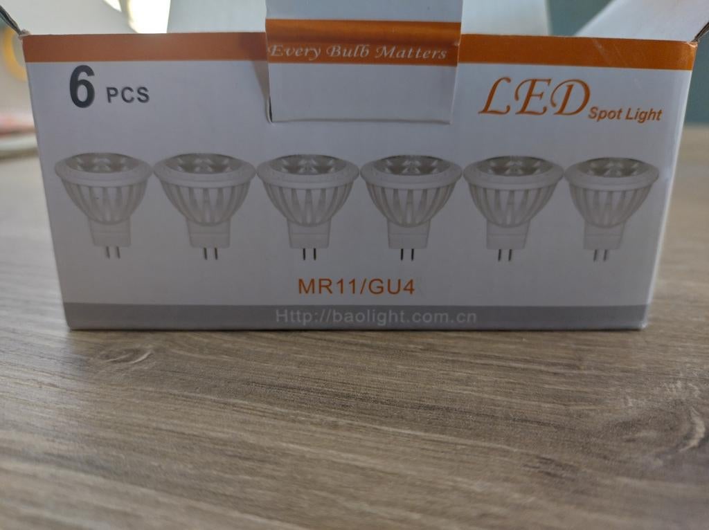 6x Halogeen lampjes GU4 (steek)fitting, 35mm breed, Ophalen of Verzenden, Zo goed als nieuw