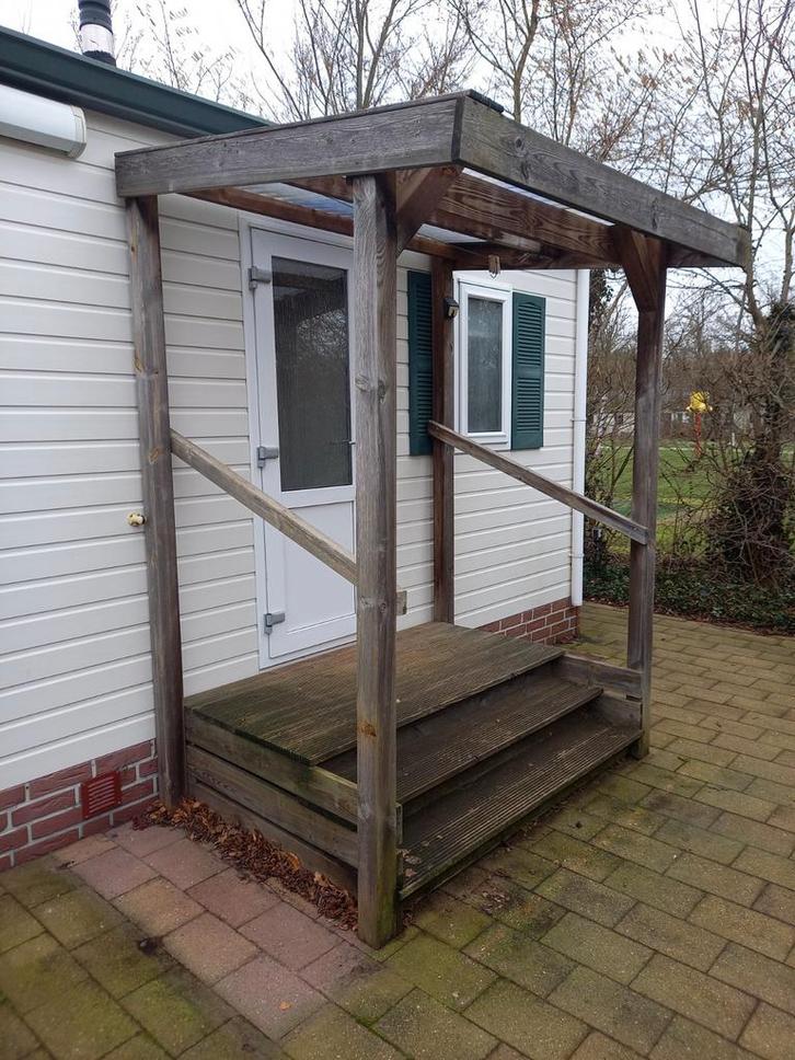 Opstap bordes voor Stacaravan of Chalet van hardhout, Caravans en Kamperen, Caravan accessoires, Ophalen
