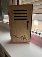 Metalen kastje roze 'Storage Box' voor kleine meiden, Ophalen of Verzenden, Gebruikt