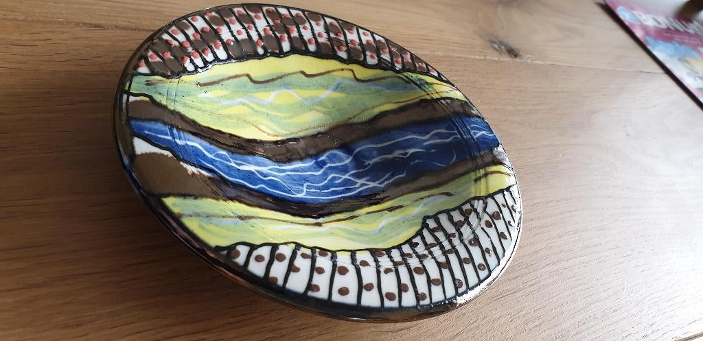 Bonbons schaal design, handwerk, zeer gave vintage 16,5 cm!, Porselein of Keramiek, Schaal, Rond, Nieuw