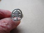 Zilverkleur ring 19 mm. lijkt op boom, opengewerkte vorm, Overige materialen, Verzenden, 19 tot 20, Zo goed als nieuw