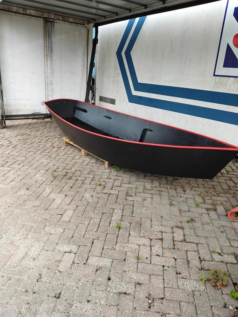 Stalen bootje   schouw vlet sloep kinder boot, Watersport en Boten, Ophalen, Gebruikt, Motorboot