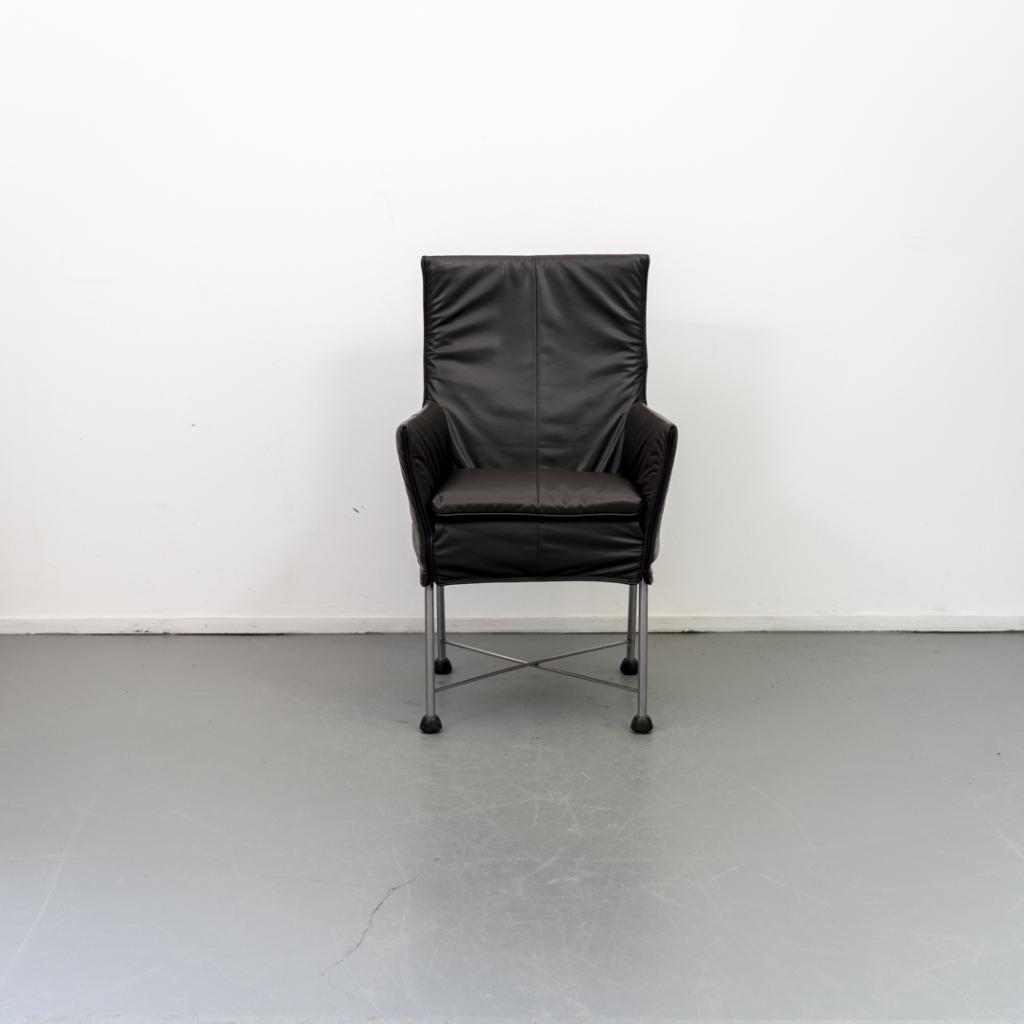 6x Montis Chaplin Stoel Donkerbruin Leer - Chroom/Dop, Huis en Inrichting, Niet ingevuld, Bruin, Niet ingevuld, Ophalen of Verzenden