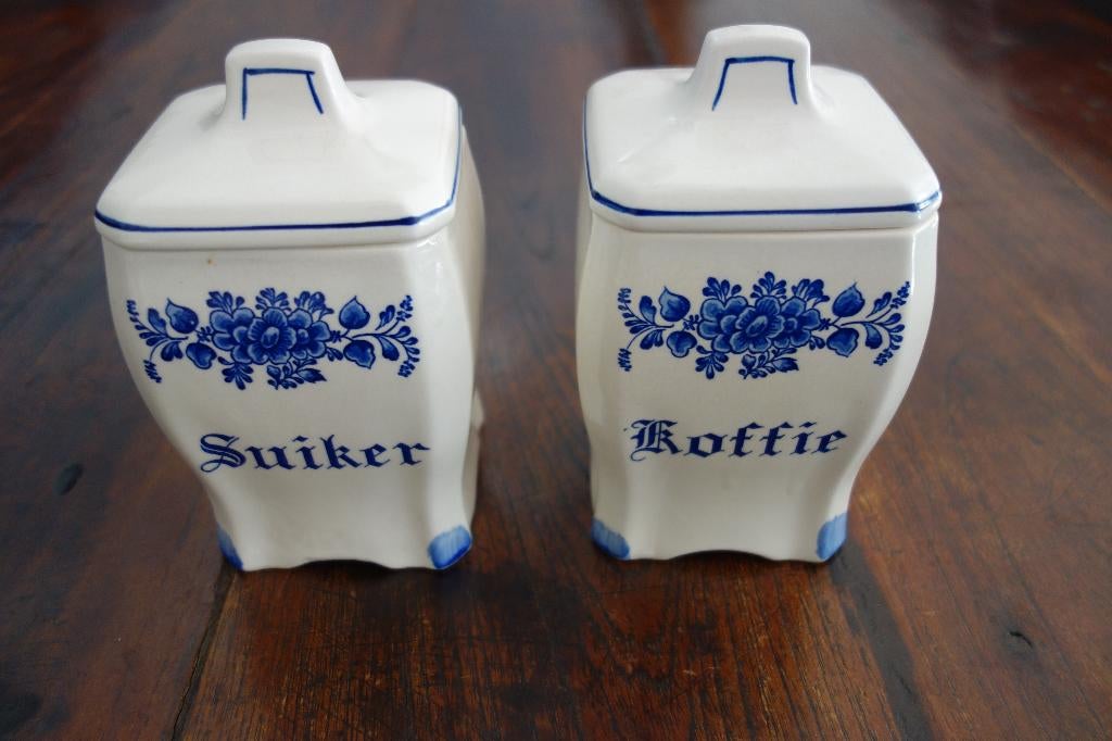 2 Porseleinen keuken potten, Antiek en Kunst, Ophalen of Verzenden