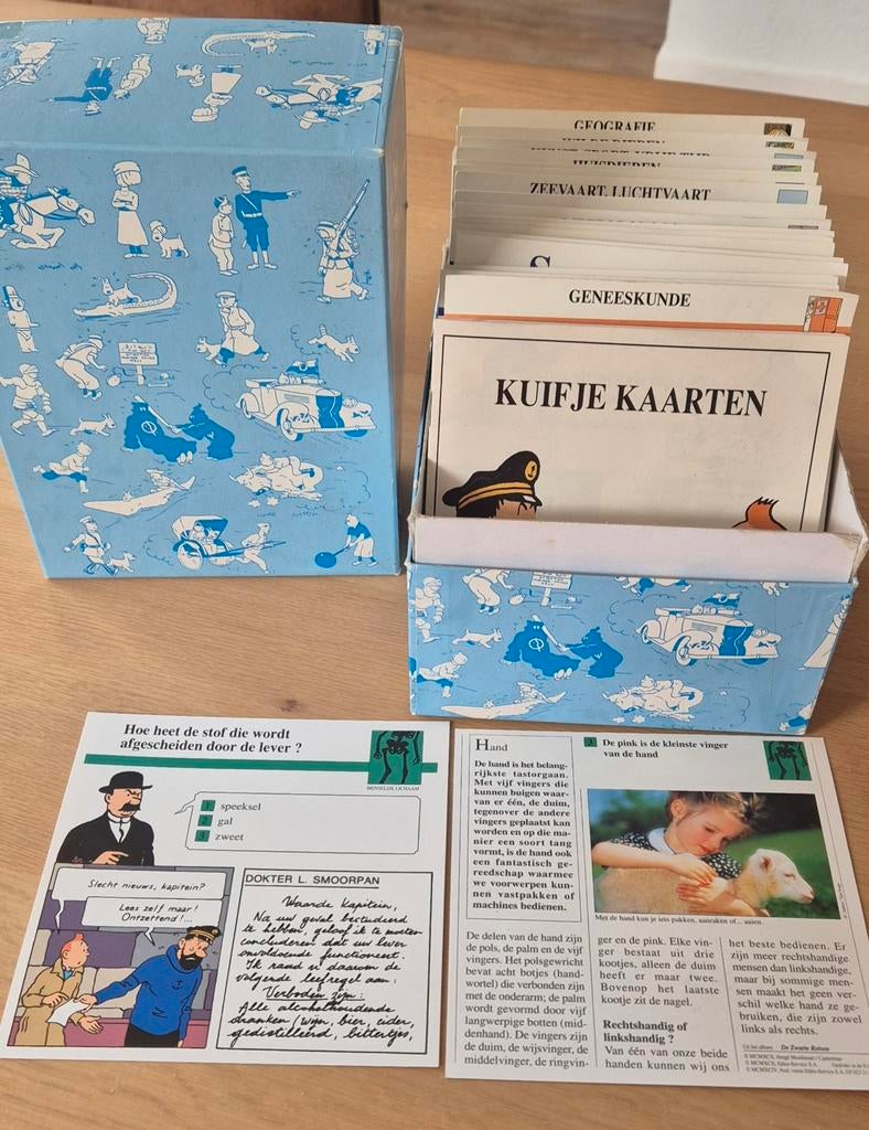 Kuifje Kaarten - Educatieve Spelkaarten, Ophalen of Verzenden, Kuifje, Gebruikt, Boek of Spel