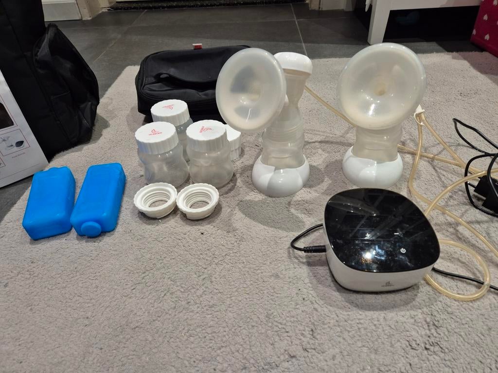 Complete dubbelzijdige elektrische borstkolf Horigen Grace, Ophalen, Zo goed als nieuw, Borstkolf