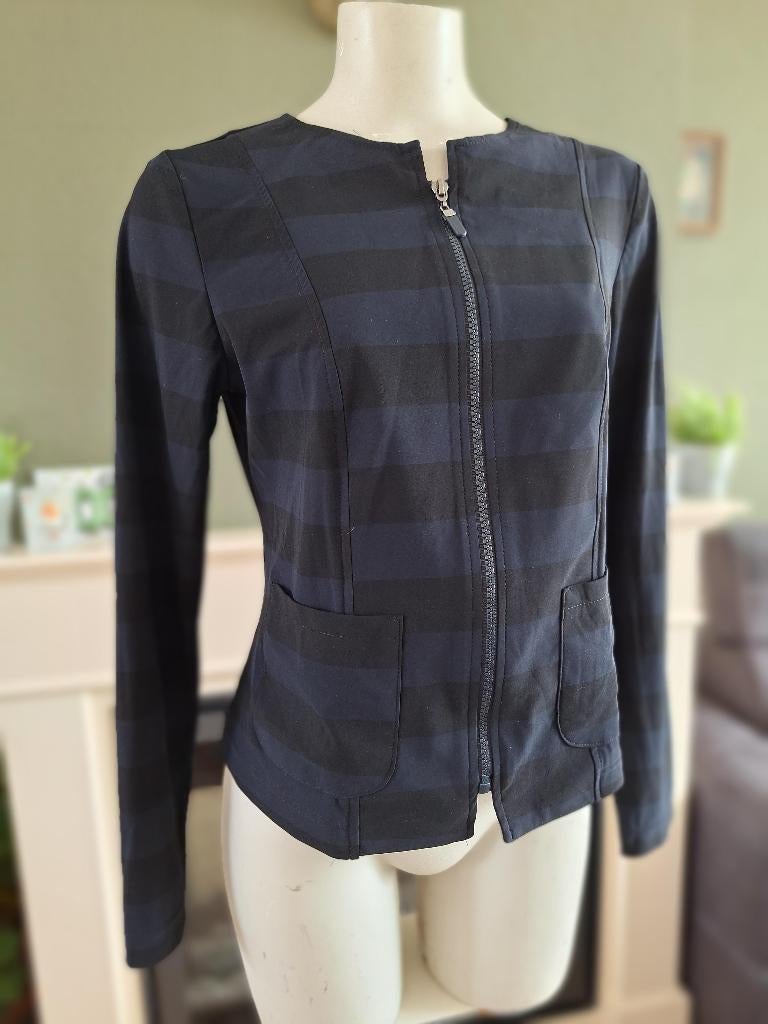Studio Anneloes travelstof blazer jasje M 38, Kleding | Dames, Jasjes, Kostuums en Pakken, Maat 38/40 (M), Studio Anneloes, Zo goed als nieuw