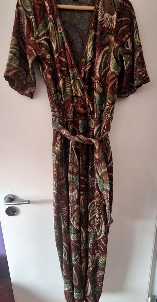 King Louie jumpsuit met paisley print, maat L, Kleding | Dames, Jumpsuits, Bruin, Maat 42/44 (L), Ophalen of Verzenden, Zo goed als nieuw
