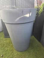 Grote grijze bloempot / plantenbak voor binnen of buiten, Kunststof, Minder dan 60 cm, Rond, Ophalen of Verzenden