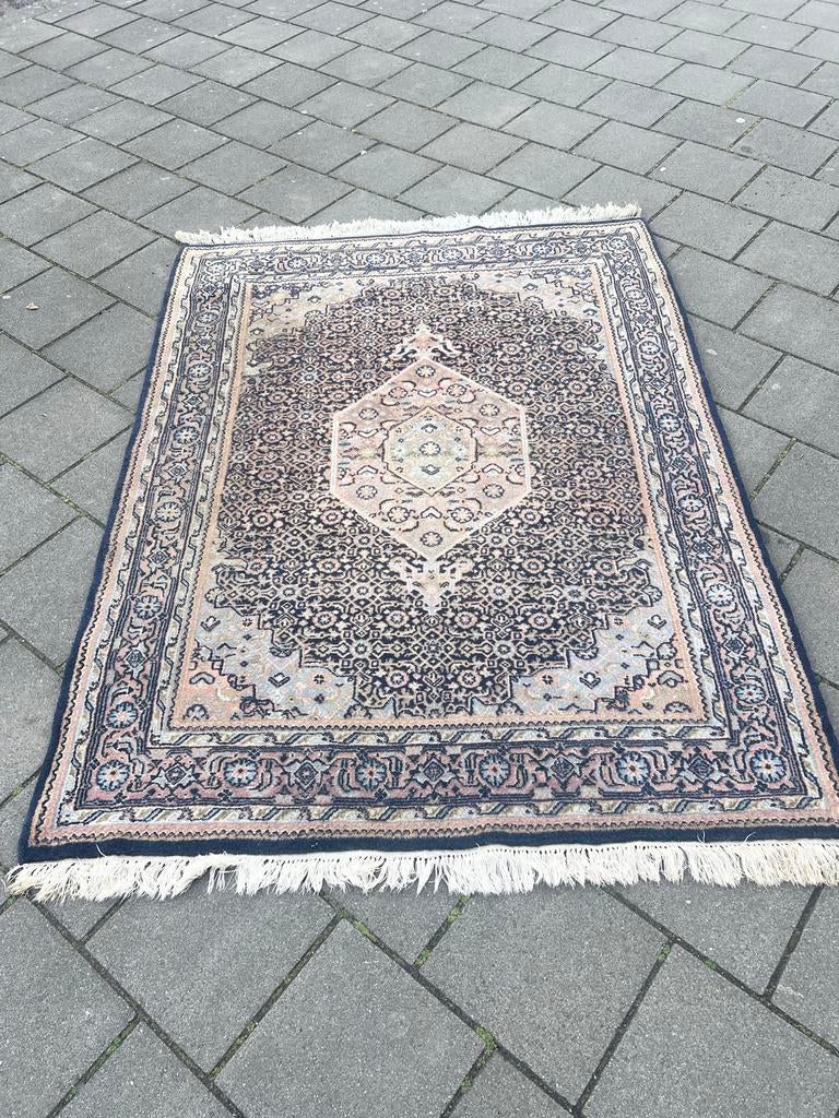 Handgeknoopt Oosters Tapijt - Bidjar 150x198, Gebruikt, 100 tot 150 cm, Bruin, Ophalen of Verzenden