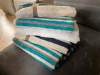 5 Badlakens in diverse kleuren.(.1 wit is nieuw), Ophalen of Verzenden, Gebruikt, Blauw, Handdoek