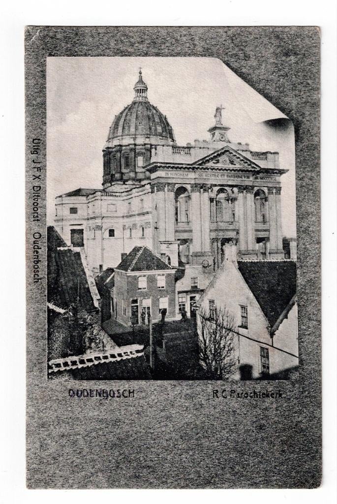 Oudenbosch 1907. De R. C. Parochiekerk., Ophalen of Verzenden, Voor 1920, Gelopen, Zuid-Holland
