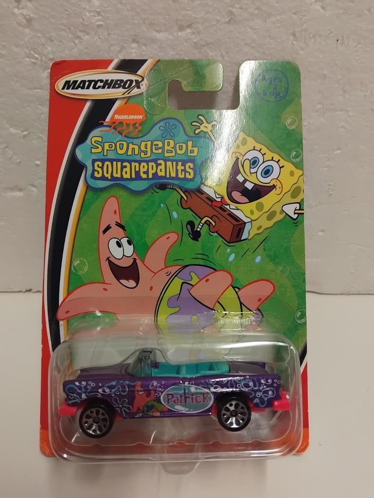 Matchbox Spongebob Squarepants Chevrolet Bel Air paars 3INCH, Ophalen of Verzenden, Zo goed als nieuw