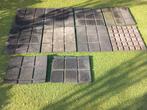 Rubberen tegels 50x50, 8 stuks, Tuin en Terras, Tegels en Klinkers, Ophalen, Gebruikt, Overige typen, Rubber