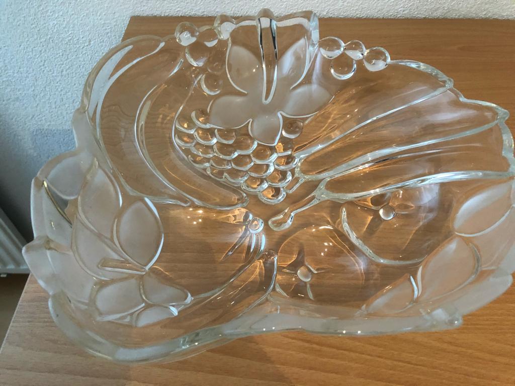 Glazen fruitschaal, Ophalen, Gebruikt, Schaal, Glas