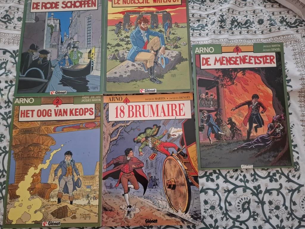 Arno stripboeken De rode schoppen deel 1 t/m 5, Boeken, Meerdere comics, Ophalen of Verzenden, Gelezen, Europa