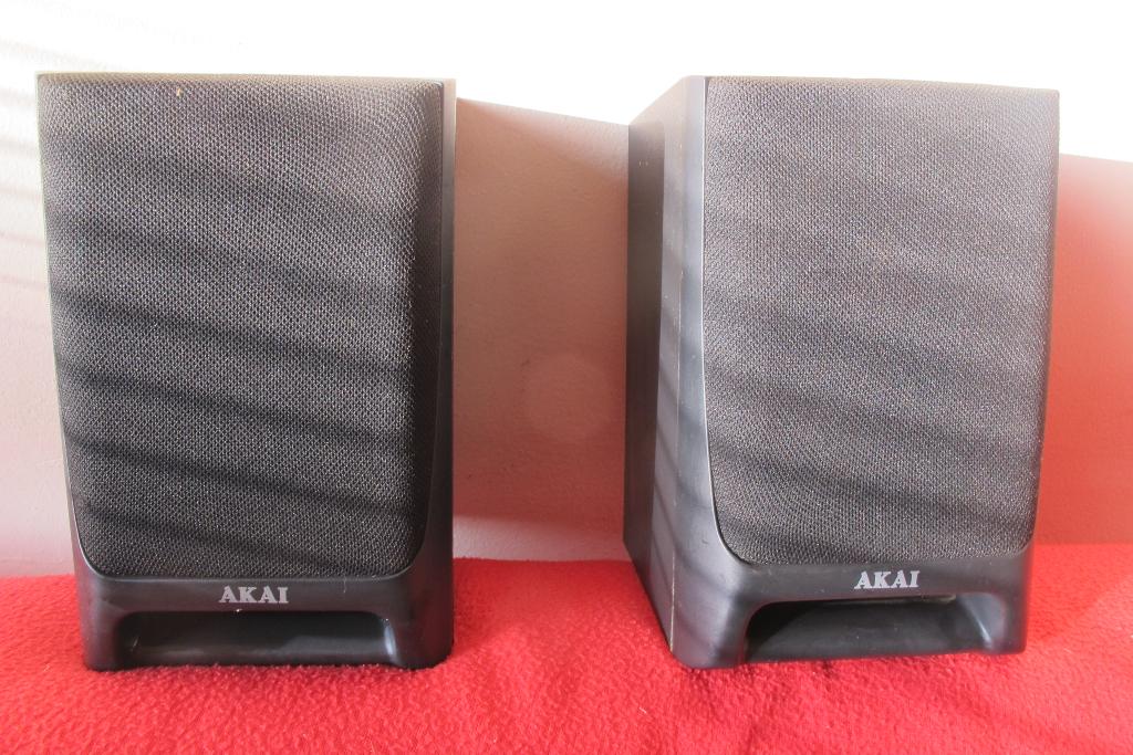 Akai boekenplankluidsprekers, Audio, Tv en Foto, Luidsprekers, Gebruikt, Front, Rear of Stereo speakers, Minder dan 60 watt, Overige merken