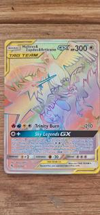 Pokémon kaart Moltres Zapdos Articuno GX 69/68 Rainbow, Ophalen of Verzenden, Zo goed als nieuw, Losse kaart