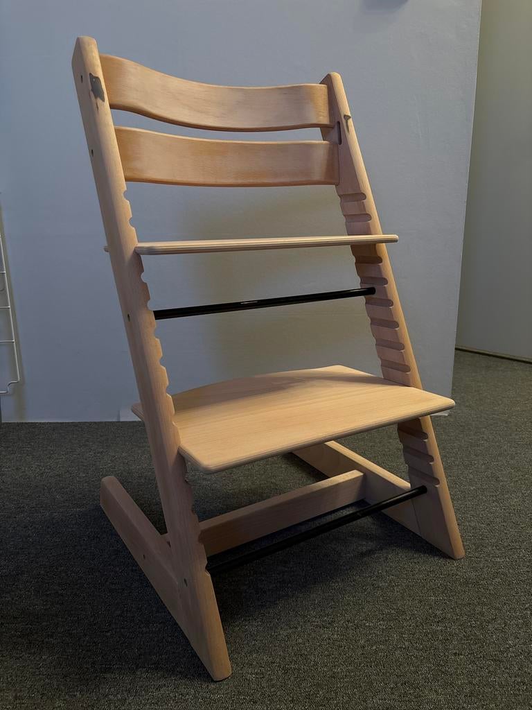 Stokke Tripp Trapp - Kaal geschuurd, klaar voor nieuwe verf, Ophalen, Gebruikt, Meegroeistoel, Aanschuifbaar