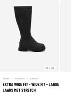 Zwarte hoge laarzen met stretch extra wide fit., Ophalen of Verzenden, Zo goed als nieuw, Zwart, Hoge laarzen