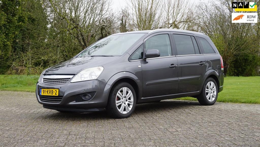 Opel Zafira 1.8 Cosmo 7 Persoons trekhaak, Auto's, Voorwielaandrijving, Stof, Gebruikt, Zwart