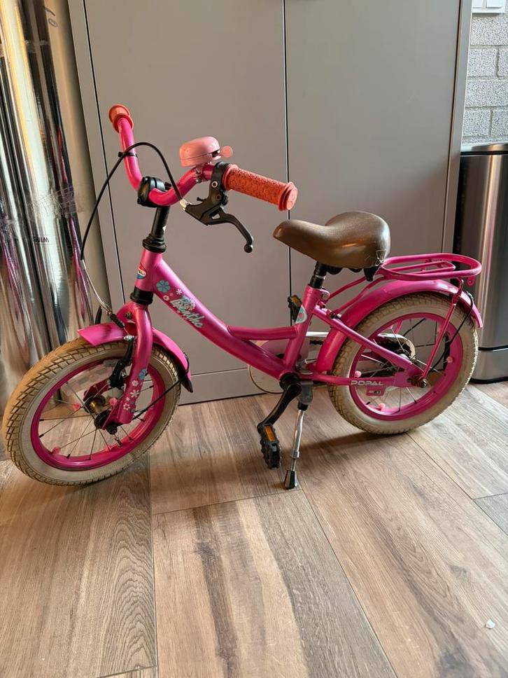 Popal Benthe meisjesfiets 14 inch, Fietsen en Brommers, Fietsen | Kinderfietsjes, Gebruikt, Minder dan 16 inch, Zijwieltjes, Ophalen